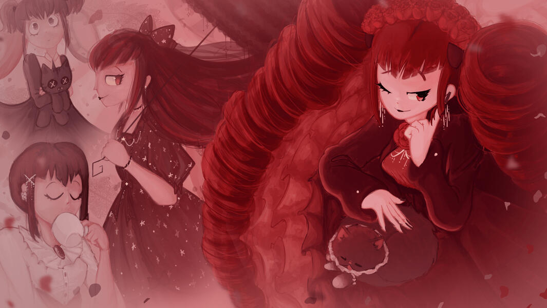 desktop wallpaper for queen of liars: celestia zine (2022)