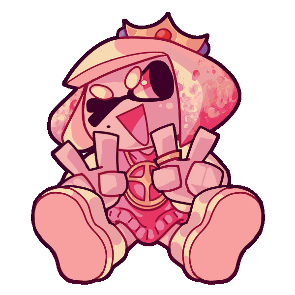 fanart (sticker contest entry for inkcon: a splatoon idols zine, 2022)