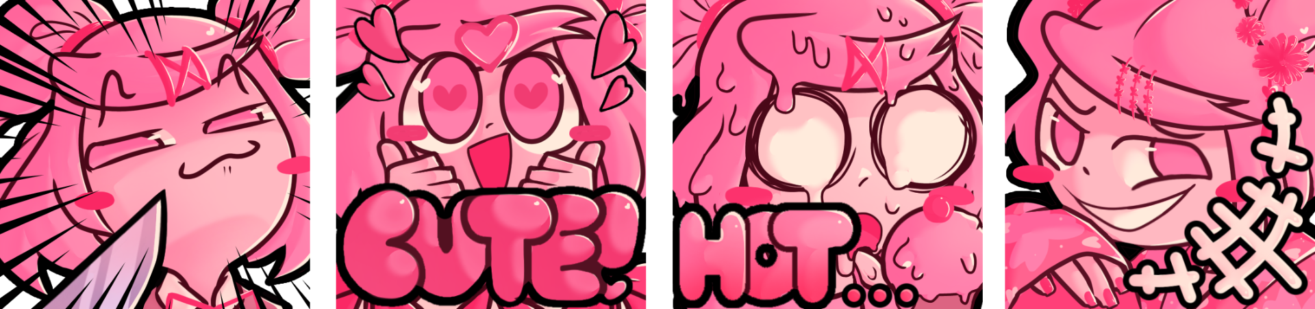 emotes for here is a brighter garden: a ddlc seasons zine (2022)